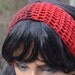Wide Red Crochet Headband Hair Wrap Hair Band