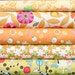 SALE - Citrus Inspired Animal Prints - 5 half yard pieces (B104)