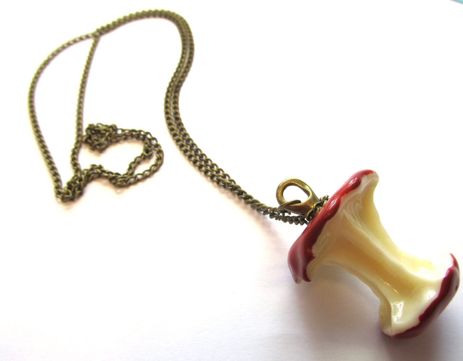 Apple Core Necklace Eaten Apples Bite Miniblings Miniature