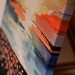 CUSTOM, for Jessie B, Canvas Print of Original Painting, Watercolor, square, Hope, Sky Sea Reflection, Gold, Salt, Pink