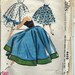 Vintage 50s Circle Skirt Sewing McCalls Pattern 4498 Teen and Junior Size Waist 26 Dated 1958 Original not a repro