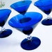 Vintage Cocktail Glasses in Cobalt Blue
