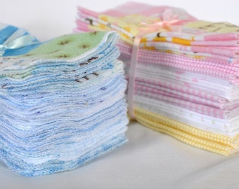 Cloth Napkins. 3 Dozen Kids Cloth Napkins. Cloth Baby Wipes. Eco friendly reusable napkins.