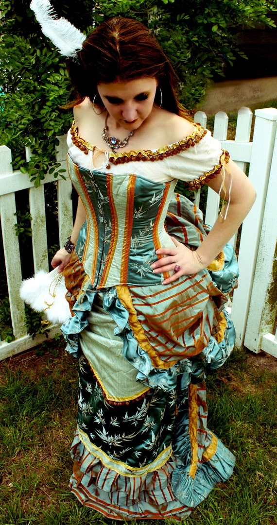 Items similar to 1880s Wild West Victorian Dress and Corset on Etsy