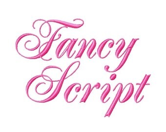 Fancy Script Machine Embroidery Font - Sizes 2",3",4" BUY 2 get 1 FREE