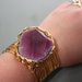 Raw Amethyst Stone on Copper Wire Wrapped Cuff Bracelet