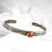 Vintage Sterling Coral Cuff Bracelet southwestern