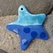 Blue Star Pendant Handmade Bead