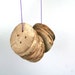 Beech wooden buttons - large - set of 10 - with 4 holes - craft, fiber projects, journals, hats, bags, scarfs - by Ligamentum