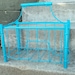 Reserved for Miriam Vintage Metal Blue Bamboo Magazine Rack