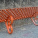 Juicy Orange Punched Metal Shelf Vintage