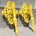 Sunny Yellow Ornate Metal Sconce Set Vintage