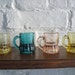 Vintage Depression Shot Glasses - Bar Ware - Colored Glass Ware - Federal Glass