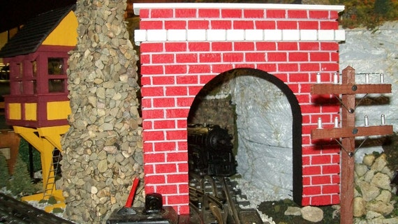 scale Tunnel Portals For Model Train Railroads - RED Perfect for 