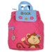 Custom Girls Backpack or Diaper Bag Stephen Joseph Quilted Monkey Girl Personalized