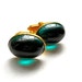 Vintage Green Cuff Links Glass Jelly Belly