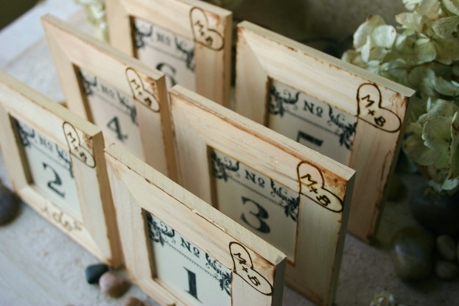 Table Number Frames for Rustic Chic Wedding by PrinceWhitaker