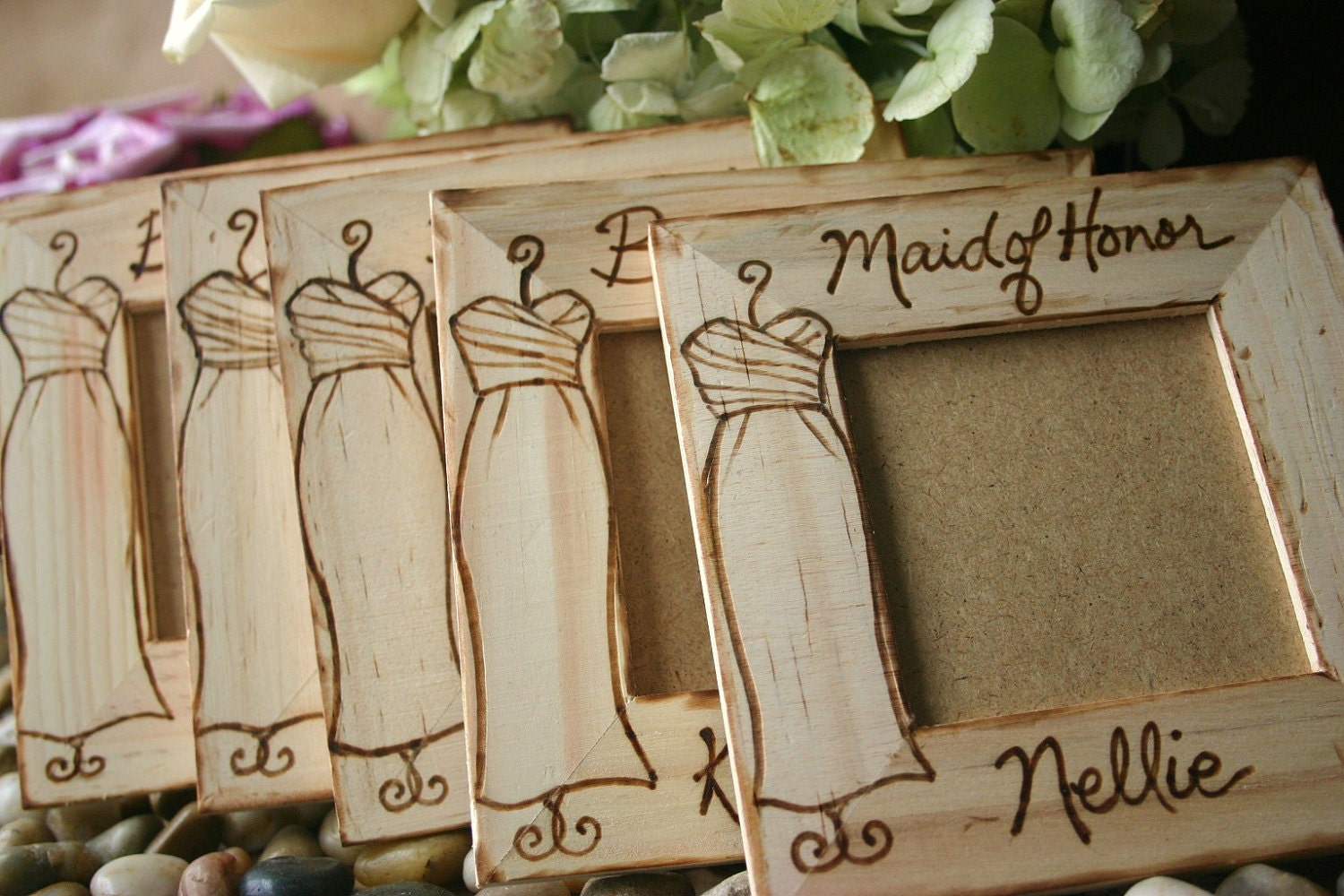 Rustic Chic Wedding Set of 7 Bridal Party Gifts by PrinceWhitaker
