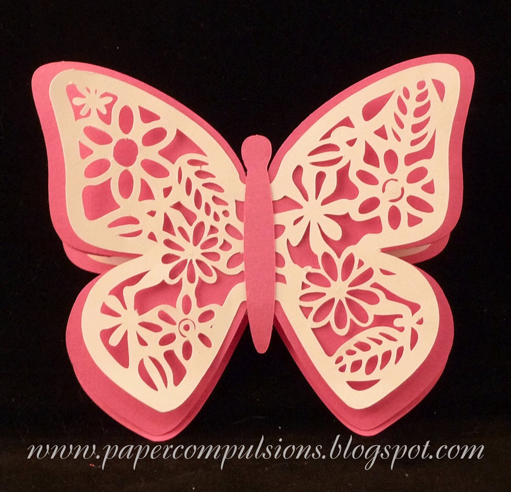 Butterfly Easel Card SVG cut files with Detailed Cutouts