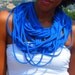 Blue Necklace InfinityScarf Men Women Multi Strand