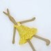 Resereved for A. - Bunny plush rabbit toy- softie hare,bunny prima ballerina doll in yellow polka dot - gift for girl