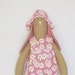 Cute handmade bunny girl doll,rabbit toy,hare Tilda style - bunny rabbit in pink flower dress,Summer bunny -gift idea for girls