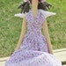 Handmade fabric doll Sweet angel in lilac ,child friendly doll- Cloth doll,stuffed art doll brunette.Gift for girl and mom,birthday gift