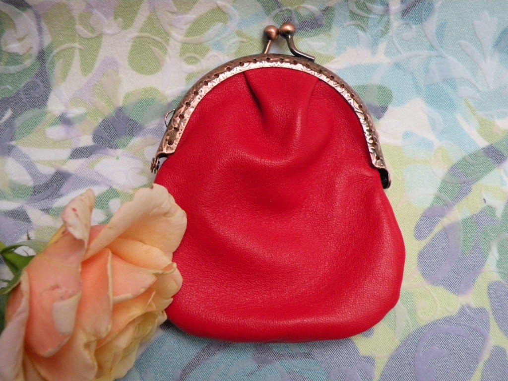 small red coin purse