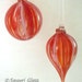 Red Stripe Ornament - Round or Tear : DISASTER RELIEF