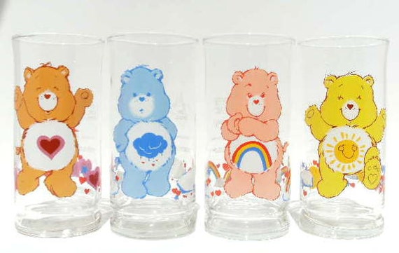 Collection of Four Vintage 1980s Care Bear Drinking by VintageTab