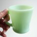 Vintage Fire King Jadite D-Handle Mug - Restaurant Ware
