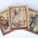 Vintage Framed Hummel Prints Wall Hangings - Germany - Rare Scenes - Folk Art - SIGNED - 1960 - Set of 3