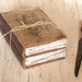 Book Treasury Wooden Decoupaged Feather Box - 7 1/2 " / 5" / 3" ( 19/ 11 / 7 cm.)