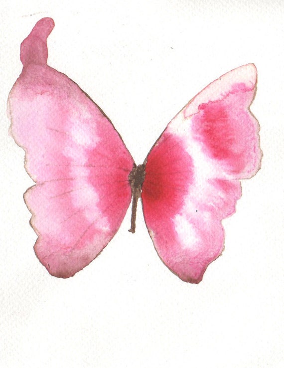 Items similar to two tone pink striped butterfly on Etsy