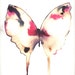 End of summer SALE large white gold butterfly with pink markings