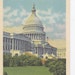 United States Capitol Building, Washington D.C. -Vintage Linen Postcard - Unused