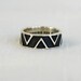 Vintage Mexican Sterling Ring Band Geometric Tribal Design