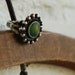 Vintage Southwestern Ring Green Turquoise Stamped Sterling Silver