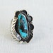 RESERVED for Lindsay through 10/23 Vintage Turquoise Ring Feather in the Desert