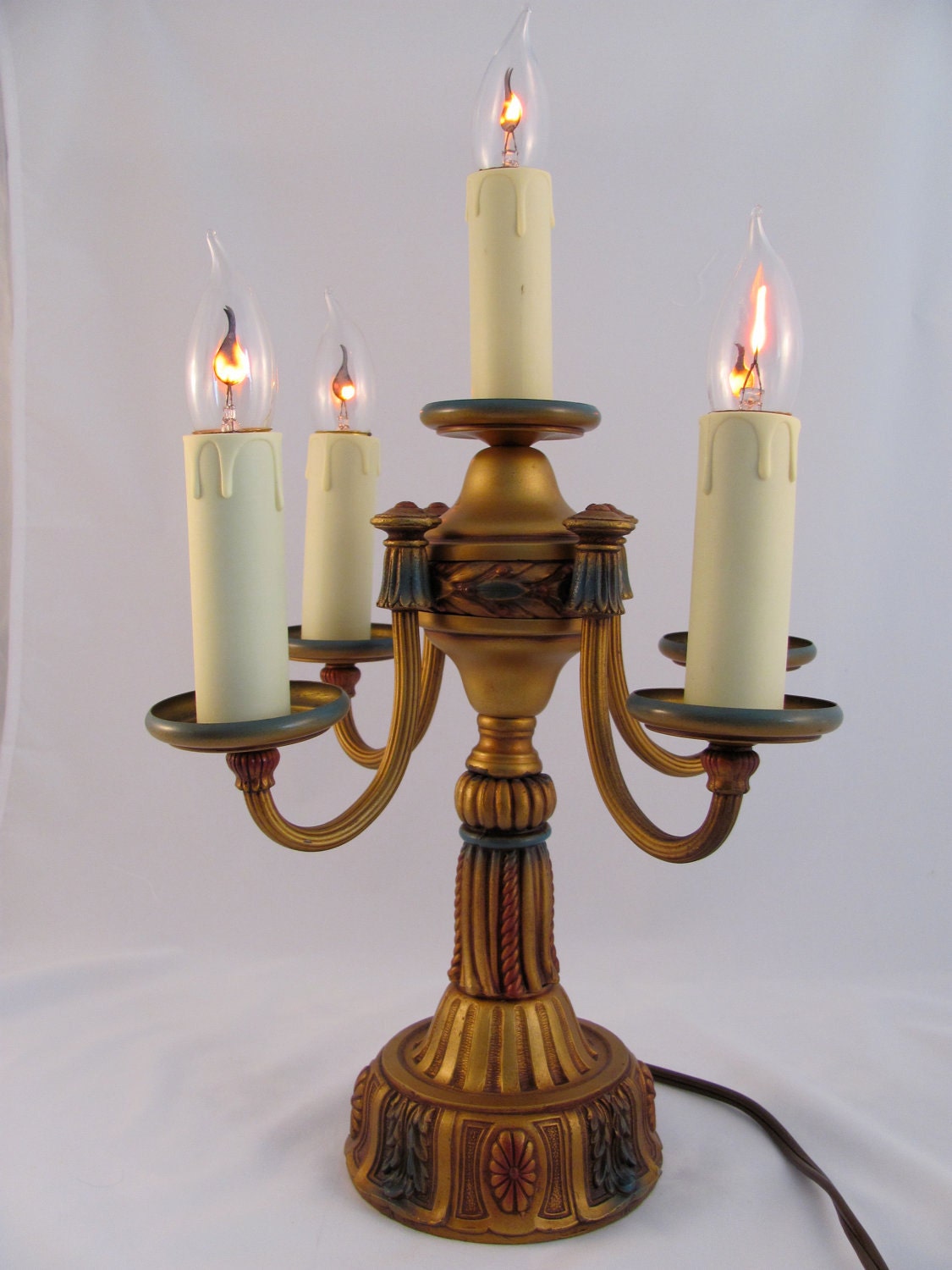 Art Deco Candelabra Electric Lamp by RetroRoxyRhonda on Etsy