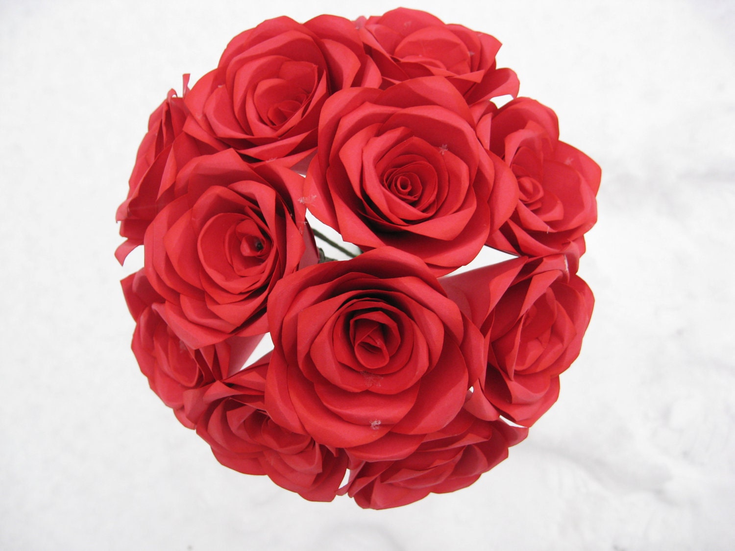 Dozen Red Paper Roses. Paper Flowers That Last Forever.