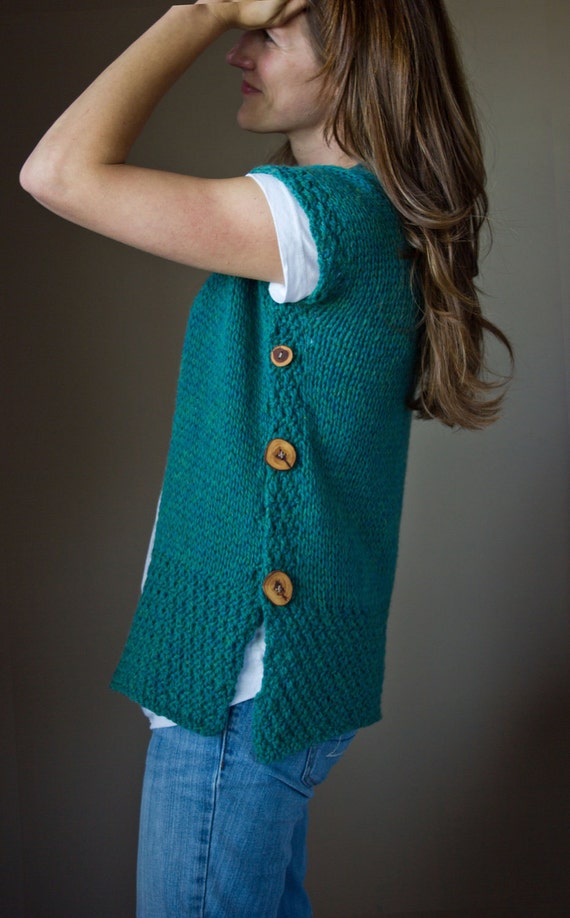 Items similar to PDF KNITTING PATTERN, Seamless, Knit Flat, Vest