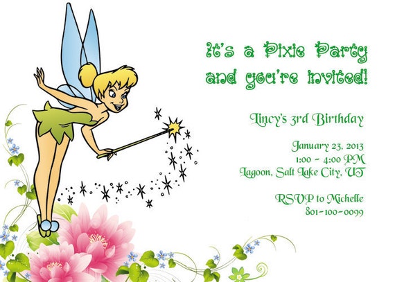 Tinkerbell Invitations Templates Free 10