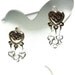 Silver Heart Chandelier Earrings with Swarovski Crystals, Silver Earrings, Crystal Earrings, Post Earrings