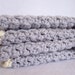 organic cotton crochet washcloths, eco, soft and gentle, pale blue and cream