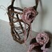 RESERVED LISTING-Wedding Flower Girl Basket And Ring Nest Set-OOAK-Country-Outdoor-Fall-Rustic-Woodland-Pink Wedding