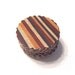 50% Off Sale Brown and Tan Striped Flower Die Cut Tags 1.5 inch - Set of 80