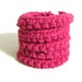 Bright Pink Crocheted Wrist Wrap Bracelet