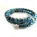 60% CLEARANCE SALE Blue Green Glass Beaded Wrap Bracelet
