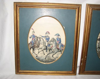 Vintage French Lithographs , The Napoleonic War